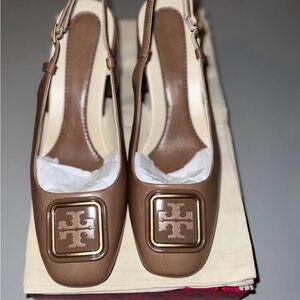 Tory Burch Brown Leather Heels